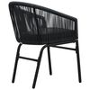 vidaXL Garden Chairs 2 pcs Black PE Rattan