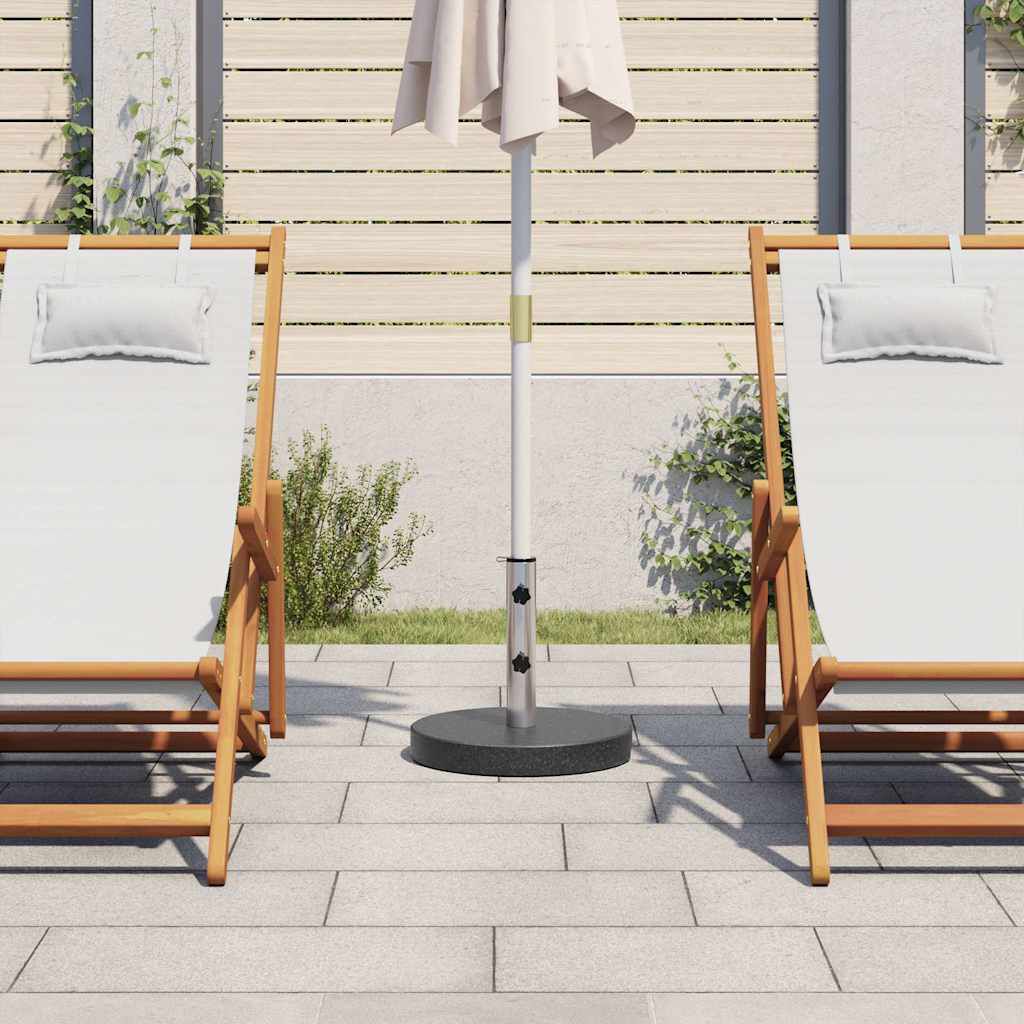 vidaXL Parasol Base Granite 20 kg Round Black