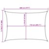 vidaXL Sunshade Sail 160 g/m² Taupe 6x8 m HDPE