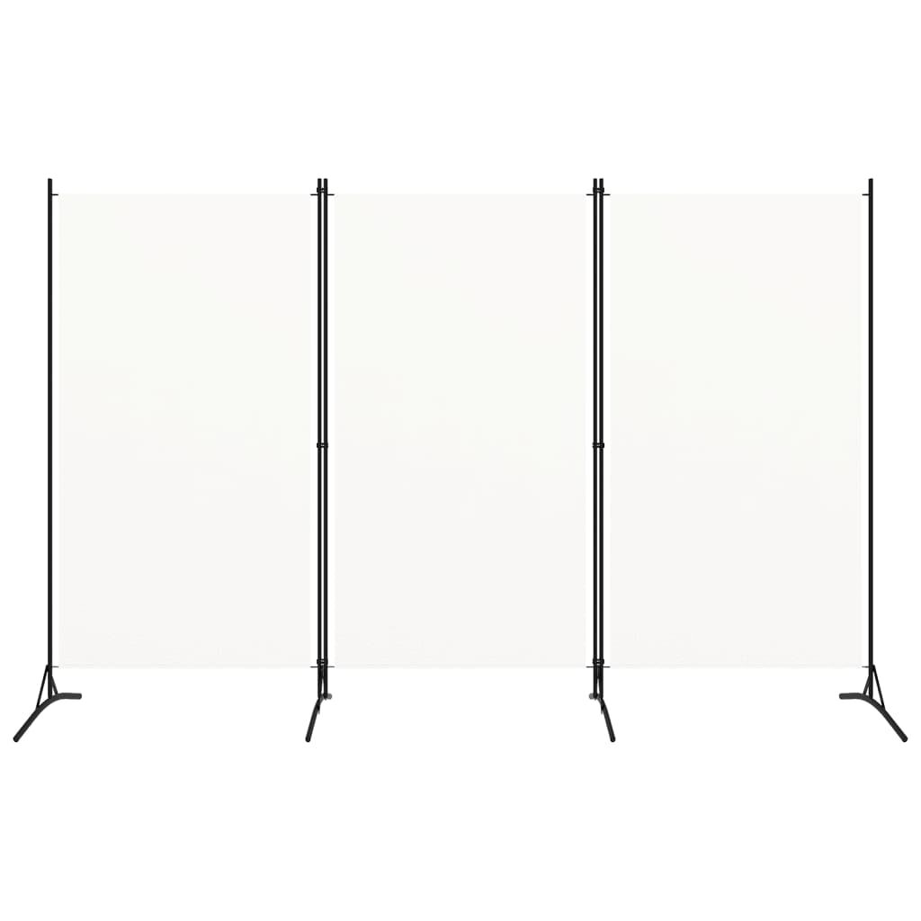 vidaXL 3-Panel Room Divider White 260x180 cm