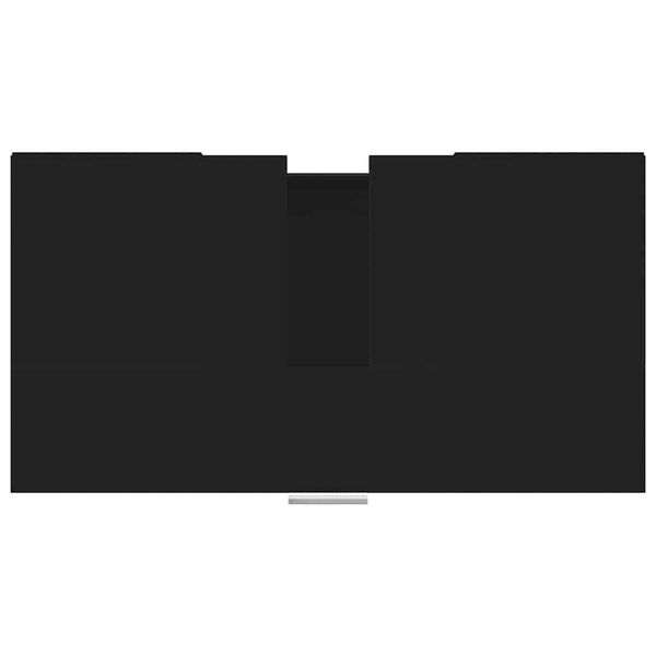 vidaXL Bathroom Cabinet Black 60x32x53.5 cm Engineered Wood