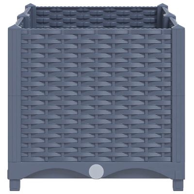 vidaXL Raised Bed 80x40x38 cm Polypropylene, blue grey vidaXL Raised Bed 80x40x38 cm Polypropylene