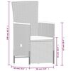vidaXL 7 Piece Garden Dining Set with Cushions Grey