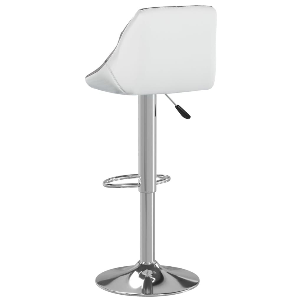 vidaXL Bar Stools 2 pcs Grey and White Faux Leather