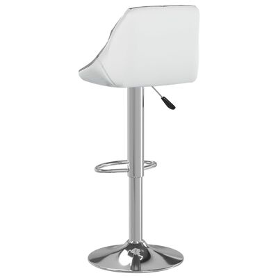 vidaXL Bar Stools 2 pcs Grey and White Faux Leather, grey and white vidaXL Bar Stools 2 pcs Grey and White Faux Leather