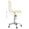 vidaXL Swivel Office Chair Cream Fabric