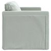 vidaXL Floor Sofa Bed 2-in-1 Light Grey 122x204x55 cm Velvet