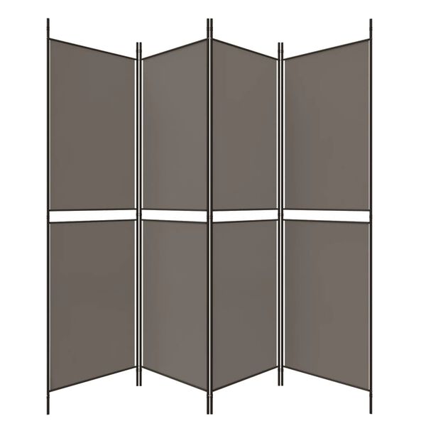 vidaXL 4-Panel Room Divider Anthracite 200x200 cm Fabric