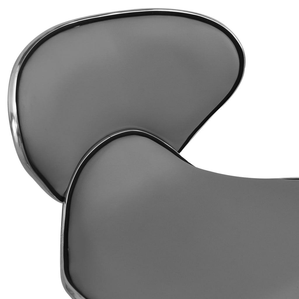 vidaXL Salon Spa Stool Grey Faux Leather
