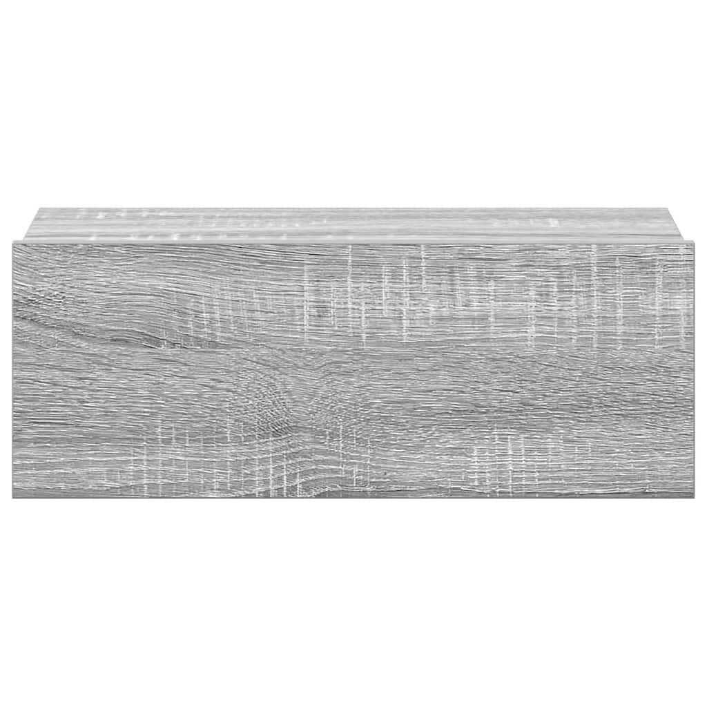vidaXL Floating Nightstands 2pcs Grey Sonoma 40x30x15cm Engineered Wood