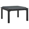vidaXL 7 Piece Garden Lounge Set Black and Grey Poly Rattan