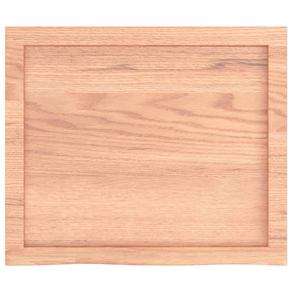 vidaXL Table Top Light Brown 60x50x(2-4) cm Treated Solid Wood Oak