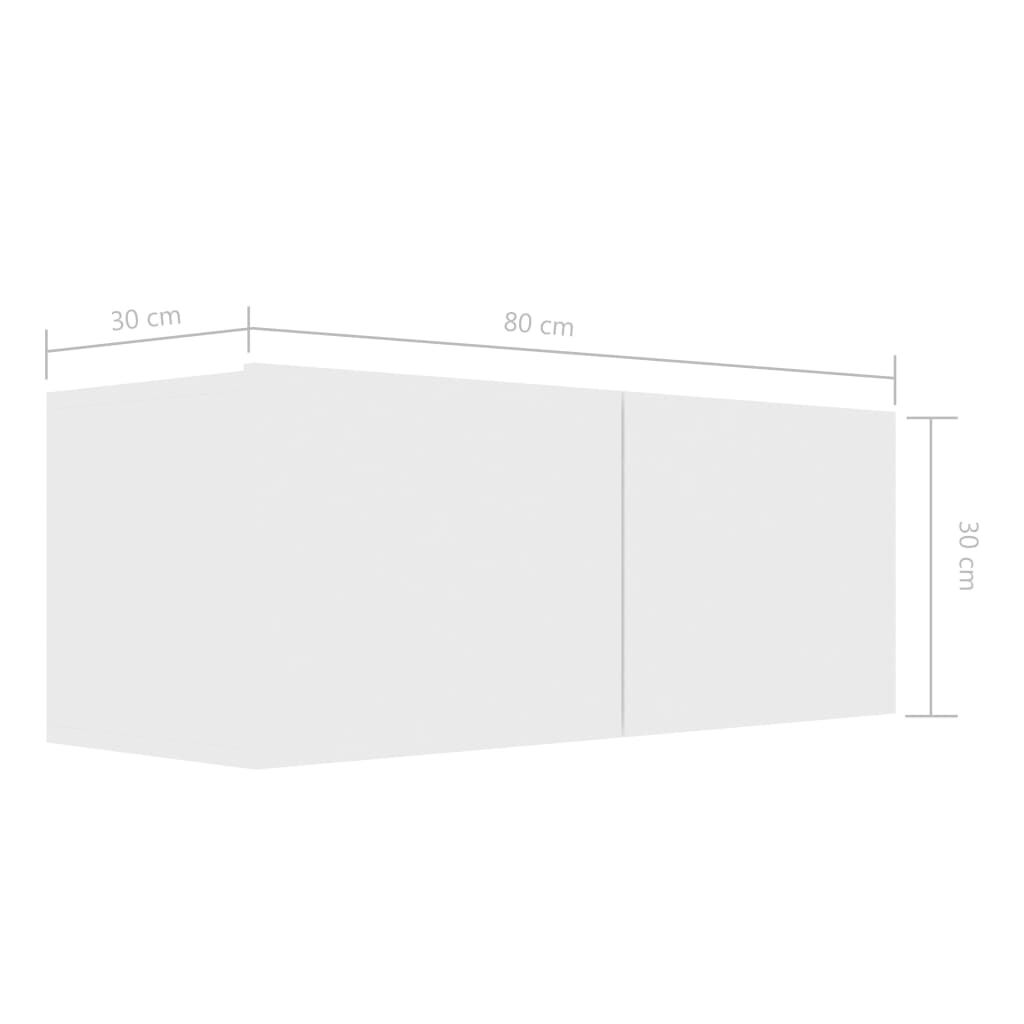 vidaXL TV Cabinet White 80x30x30 cm Engineered Wood