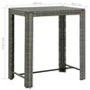 vidaXL 5 Piece Garden Bar Set with Cushions Poly Rattan Grey