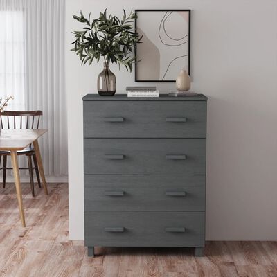 vidaXL Sideboard HAMAR Dark Grey 79x40x103.5 cm Solid Wood Pine, dark grey vidaXL Sideboard HAMAR Dark Grey 79x40x103.5 cm Solid Wood Pine