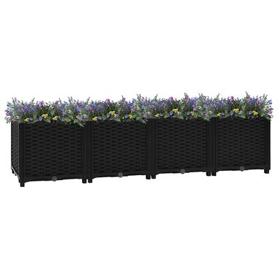 vidaXL Raised Bed 160x40x38 cm Polypropylene, black vidaXL Raised Bed 160x40x38 cm Polypropylene