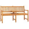 vidaXL Bench | Teak | Solid Teak Wood | 3-seater