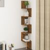 vidaXL Wall Corner Shelf Smoked Oak 20x20x127.5 cm Engineered Wood