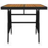 vidaXL 5 Piece Outdoor Dining Set Poly Rattan Black