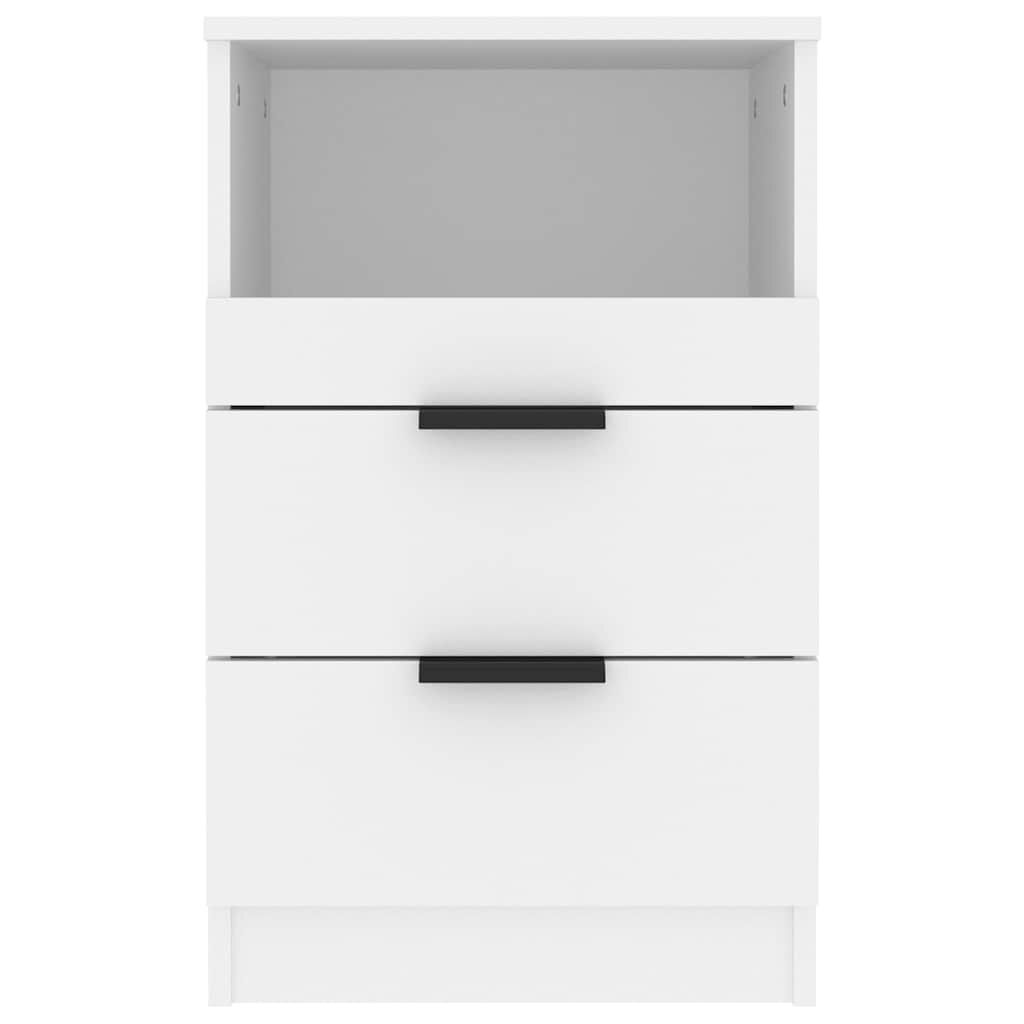 vidaXL Bedside Cabinet White Engineered Wood