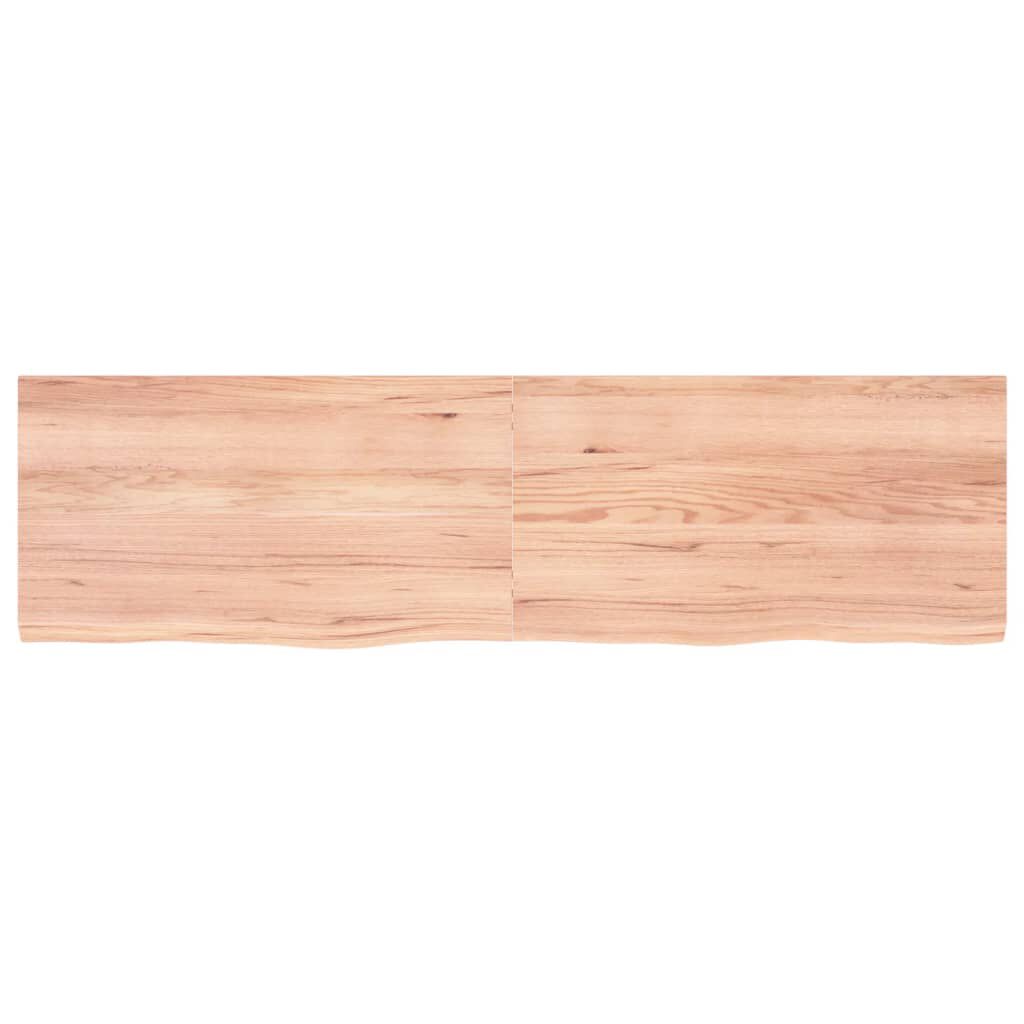 vidaXL Table Top Light Brown 180x50x(2-4) cm Treated Solid Wood Oak