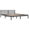 vidaXL Bed Frame without Mattress Solid Wood Pine 160x200cm Grey