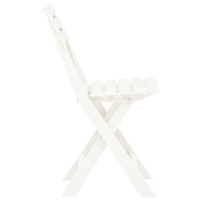 vidaXL Folding Garden Chairs 2 pcs Plastic White, white vidaXL Folding Garden Chairs 2 pcs Plastic White