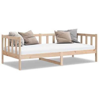 vidaXL Day Bed without Mattress Solid Wood Pine 90x200cm, natural vidaXL Day Bed without Mattress Solid Wood Pine 90x200cm