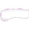 vidaXL Garden Furniture Cover L-Shaped 12 Eyelets 250x90x90 cm
