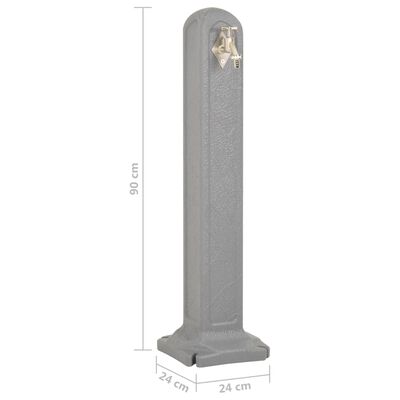 vidaXL Garden Tanker with Faucet Light Grey Stone Look, light grey vidaXL Garden Tanker with Faucet Light Grey Stone Look