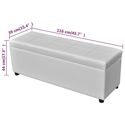 vidaXL Long Storage Bench Wood White, white vidaXL Long Storage Bench Wood White
