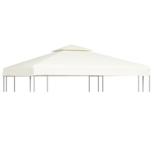 vidaXL Gazebo Cover Canopy Replacement 310 g / m² Cream White 3 x 3 m