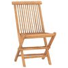 vidaXL 5 Piece Folding Outdoor Dining Set Solid Teak Wood
