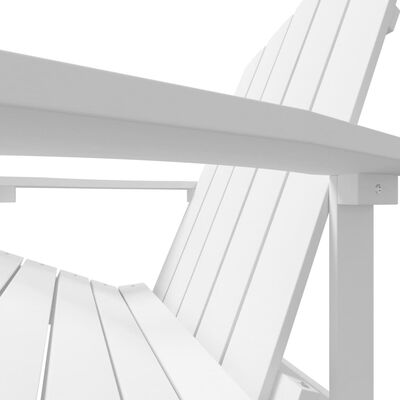 vidaXL Garden Adirondack Chair HDPE White, white vidaXL Garden Adirondack Chair HDPE White