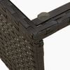 vidaXL Garden Sofa with Table and Cushions L-Shaped Black Poly Rattan