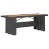 vidaXL 9 Piece Outdoor Dining Set with Cushions Poly Rattan Black