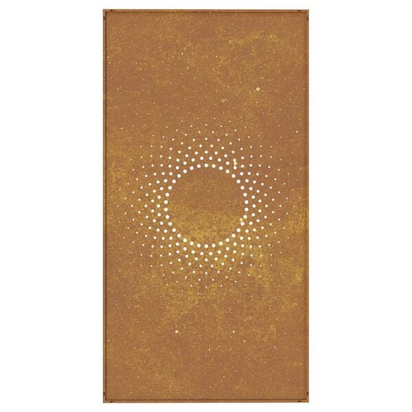 vidaXL Garden Wall Decoration 105x55 cm Corten Steel Sun Design