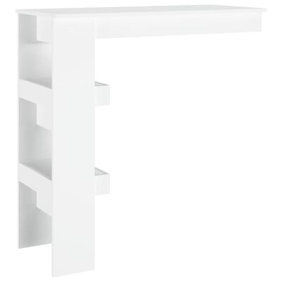 vidaXL Wall Bar Table White 102x45x103.5 cm Engineered Wood, white vidaXL Wall Bar Table White 102x45x103.5 cm Engineered Wood