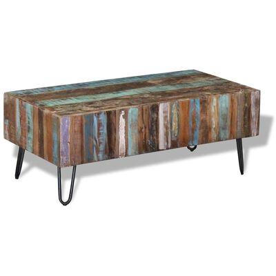 vidaXL Coffee Table Solid Reclaimed Wood 100x50x38 cm,  vidaXL Coffee Table Solid Reclaimed Wood 100x50x38 cm