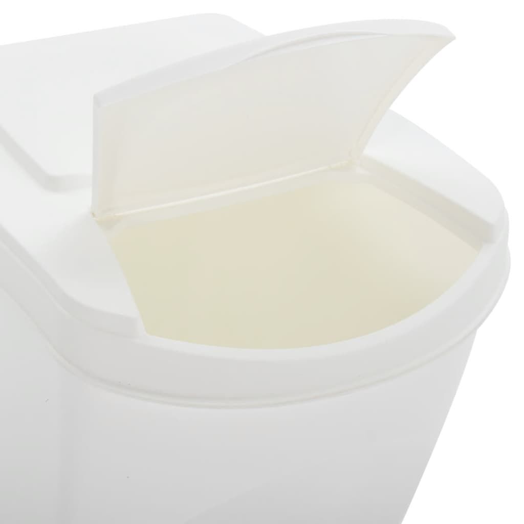 vidaXL Stackable Garbage Bin Boxes 4 pcs White 100 L Polypropylene
