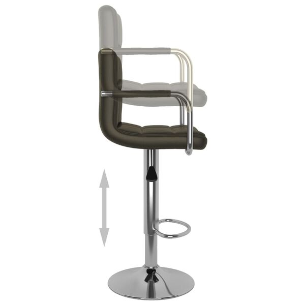 vidaXL Bar Stool Brown Faux Leather