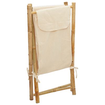 vidaXL Laundry Basket Cream White 41.5x36x63.5 cm Bamboo,  vidaXL Laundry Basket Cream White 41.5x36x63.5 cm Bamboo