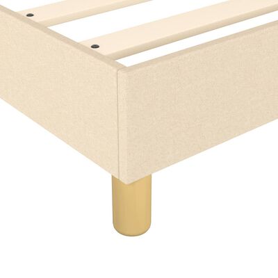 vidaXL Bed Frame without Mattress Cream 180x200 cm Super King Fabric, cream vidaXL Bed Frame without Mattress Cream 180x200 cm Super King Fabric