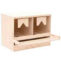 vidaXL Chicken Laying Nest 2 Compartments 63x40x45 cm Solid Pine Wood,  vidaXL Chicken Laying Nest 2 Compartments 63x40x45 cm Solid Pine Wood