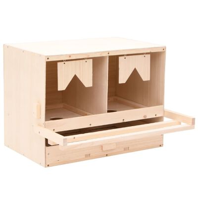 vidaXL Chicken Laying Nest 2 Compartments 63x40x45 cm Solid Pine Wood,  vidaXL Chicken Laying Nest 2 Compartments 63x40x45 cm Solid Pine Wood