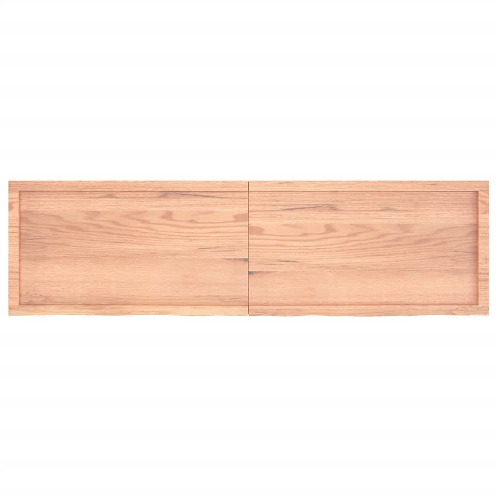 vidaXL Table Top Light Brown 180x50x(2-4) cm Treated Solid Wood Oak
