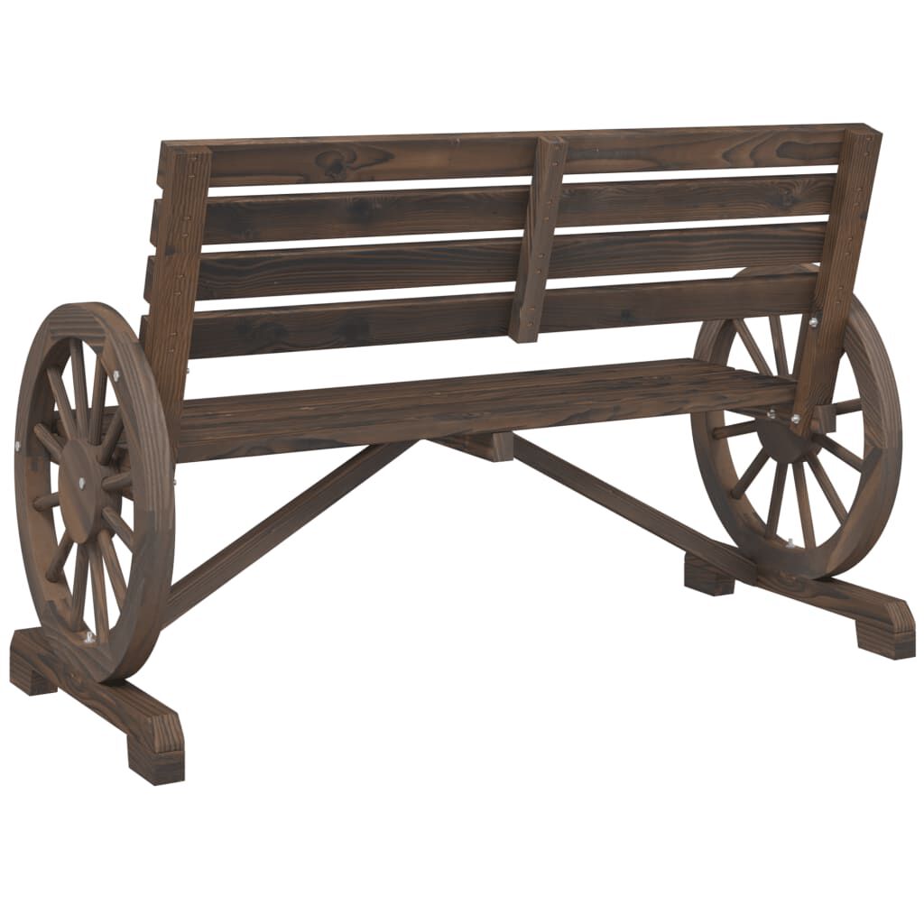 vidaXL Garden Bench 2-Seater Solid Wood Fir