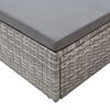 vidaXL Garden Lounge Bed with Roof Mixed Grey Poly Rattan