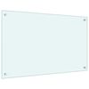 vidaXL Kitchen Backsplash White 80 x 50 cm Tempered Glass
