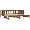 vidaXL Pull-out Day Bed without Mattress Honey Brown 2x(90x200)cm